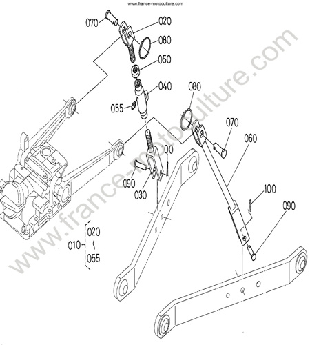 Barre relevage KUBOTA B1220