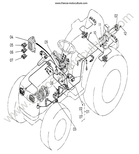 Faisceaux KUBOTA B1410
