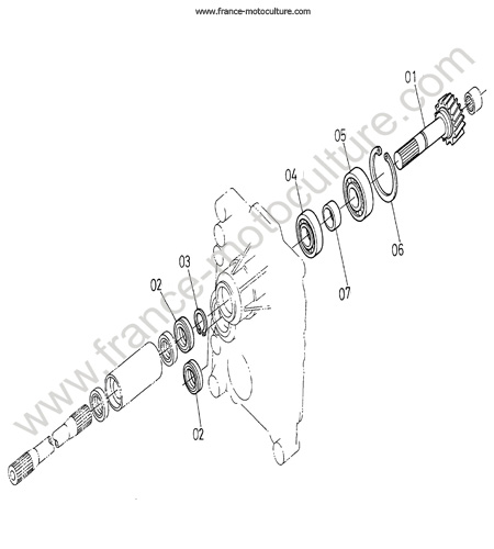 Arbre premier KUBOTA B1410