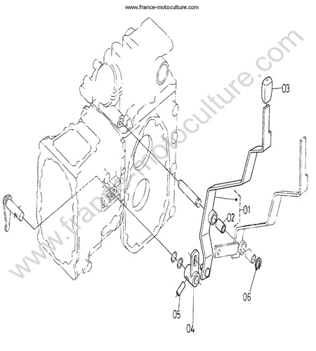 Levier gamme KUBOTA B1410