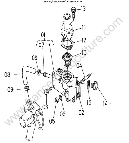 Thermostat KUBOTA B1550