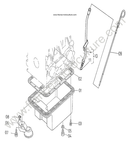 Carter huile KUBOTA B1550
