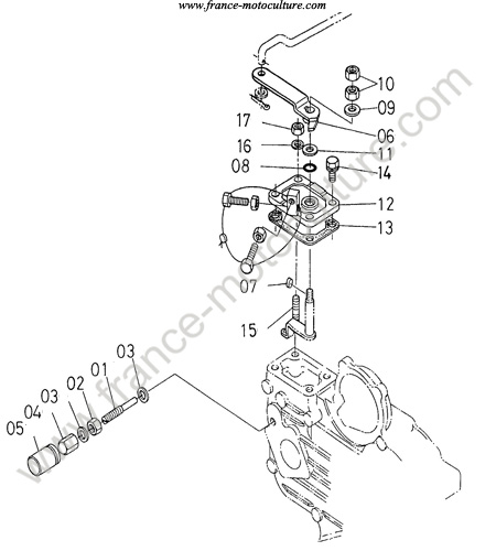 Limiteur regime KUBOTA B1550