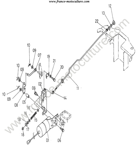 Arret moteur KUBOTA B1550