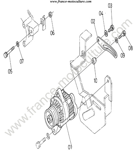 Alternateur KUBOTA B1550