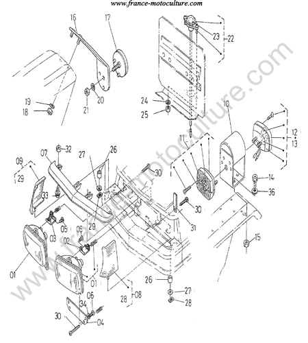Eclairages KUBOTA B1550