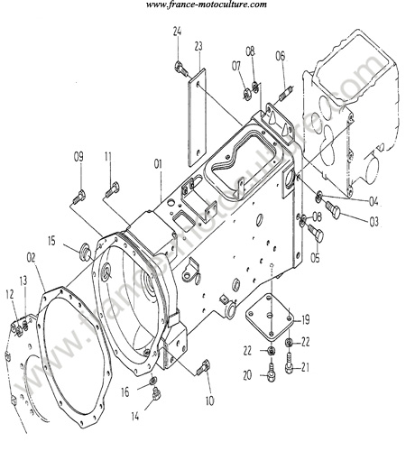 Carter embrayage KUBOTA B1550