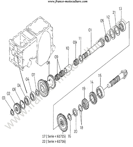 Arbre transmission 2 KUBOTA B1550