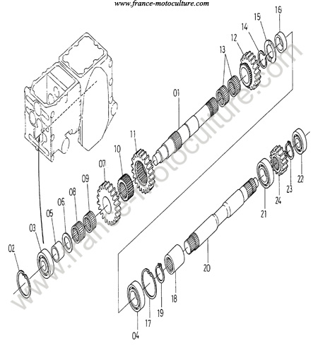 Arbre transmission 3 KUBOTA B1550