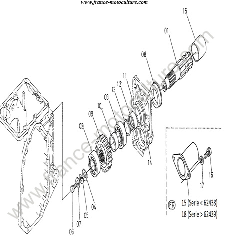 Arbre P.T.O KUBOTA B1550