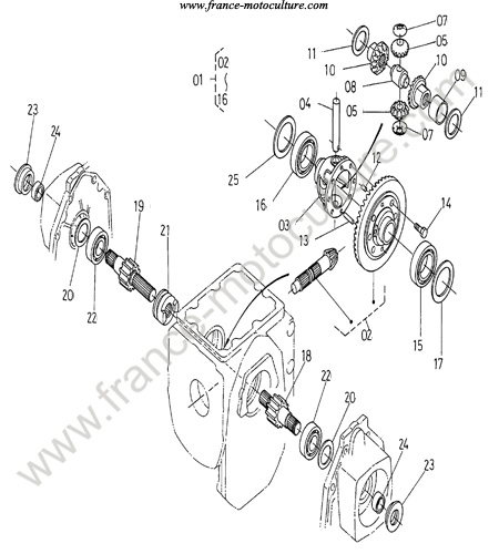 Differentiel arriere KUBOTA B1550