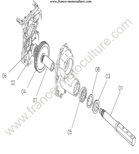 Axe arriere KUBOTA B1550