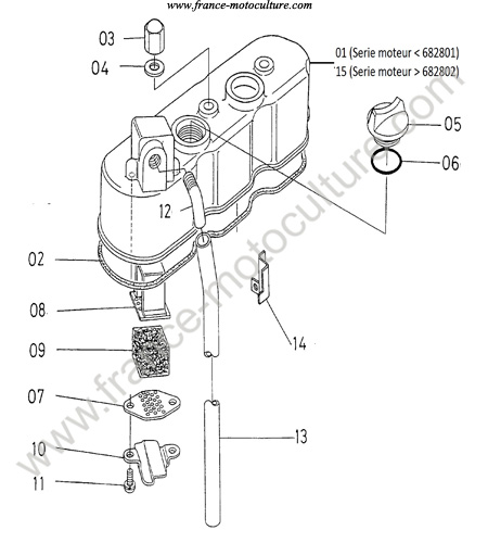 Couvre culasse KUBOTA B1550