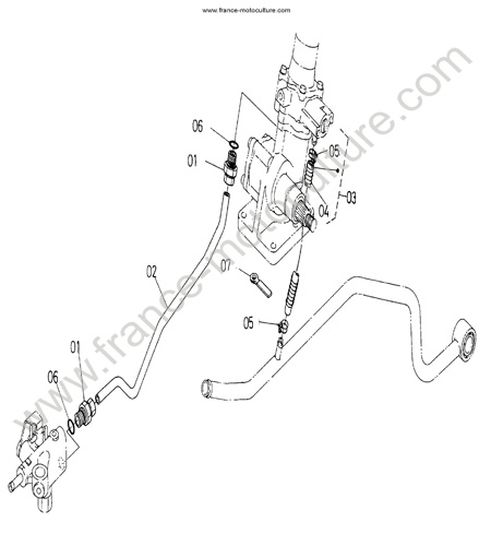 Tuyau direction assistée KUBOTA B1550