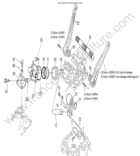 Bras relevage KUBOTA B1550