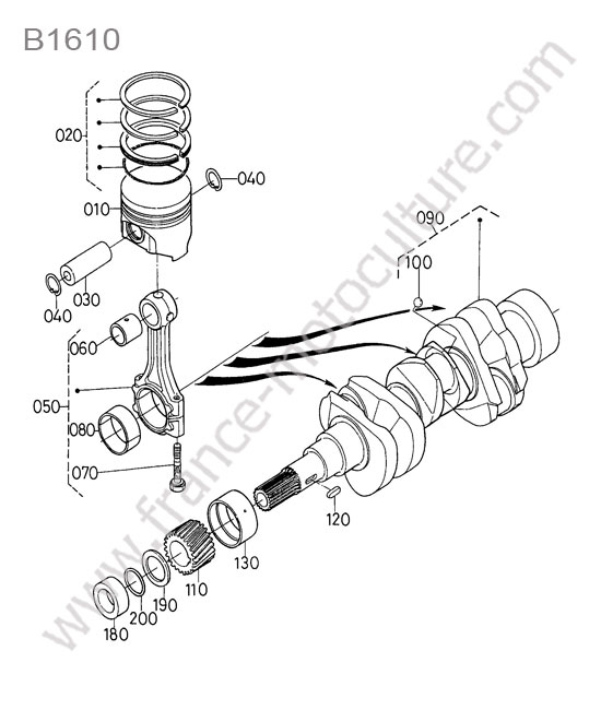 Pistons / vilebrequin KUBOTA B1610