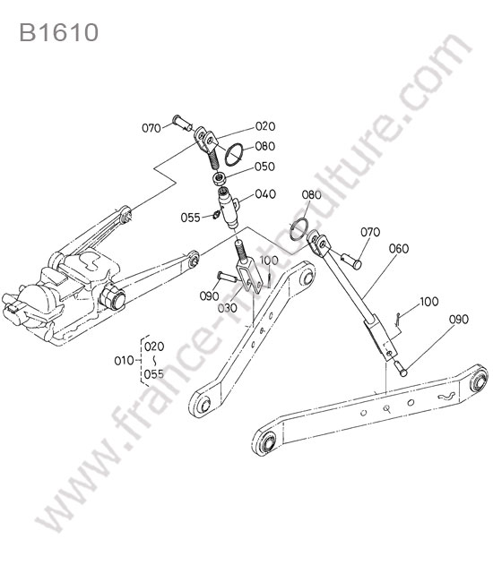 Barre relevage KUBOTA B1610