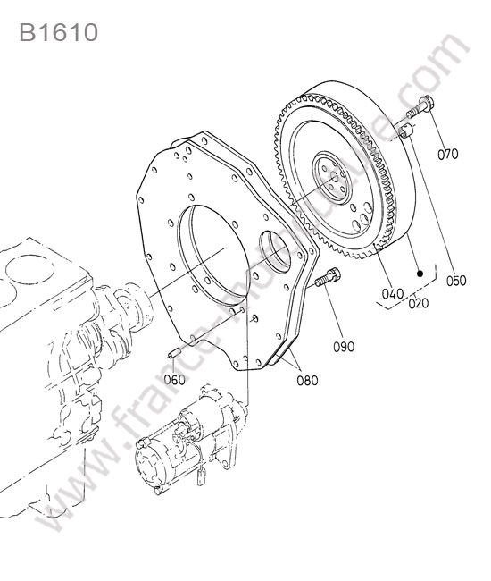 Volant moteur KUBOTA B1610