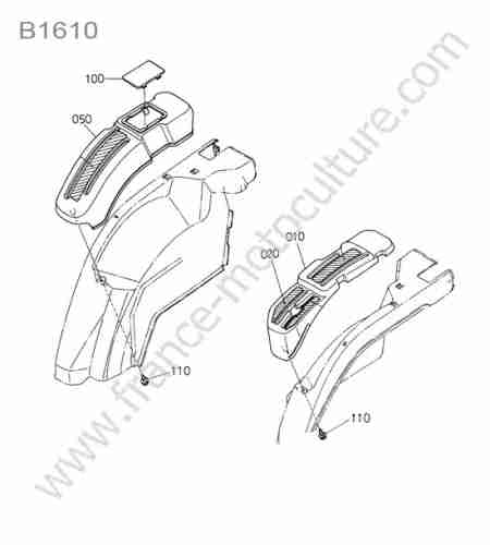 KUBOTA - B1610 : Guide levier