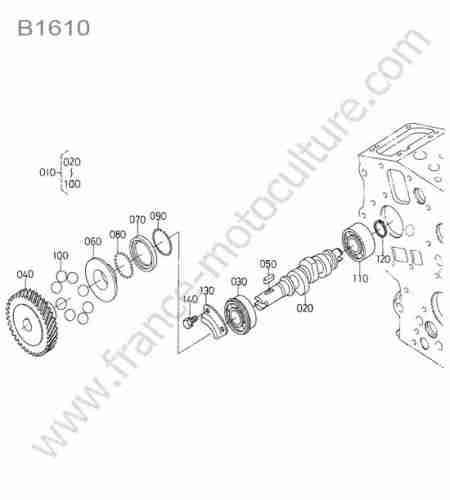 KUBOTA - B1610 : Arbre pompe injection