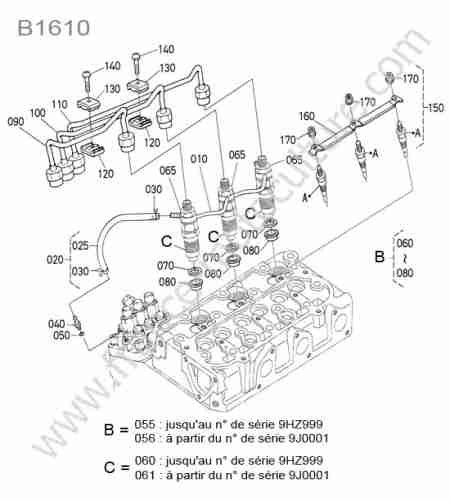 KUBOTA - B1610 : Injecteurs / bougies