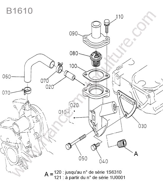 Thermostat KUBOTA B1610
