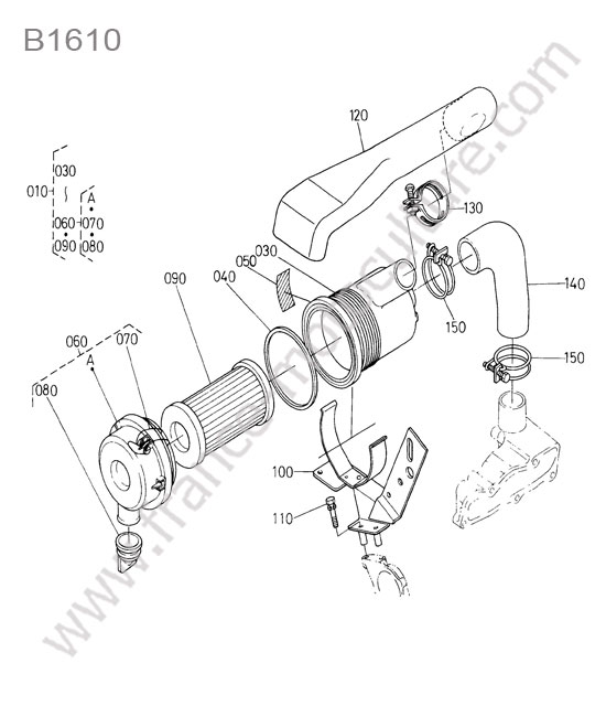 Filtre air KUBOTA B1610