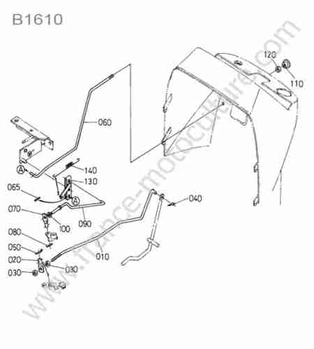 KUBOTA - B1610 : Tringlerie accelerateur