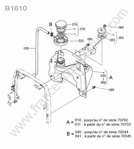KUBOTA - B1610 : Reservoir carburant