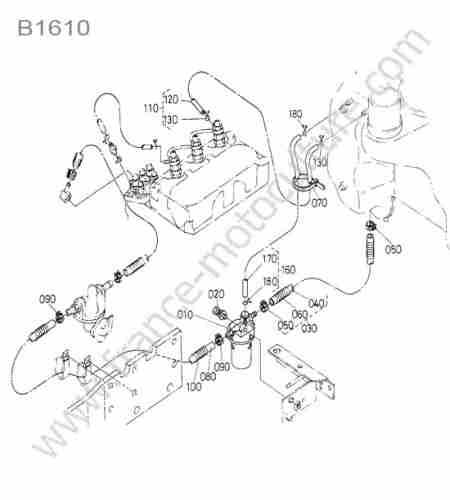KUBOTA - B1610 : Tuyau carburant