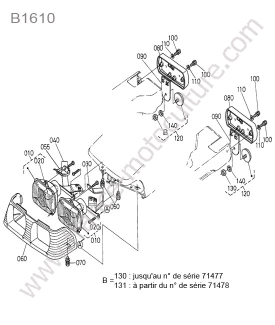 Phare KUBOTA B1610