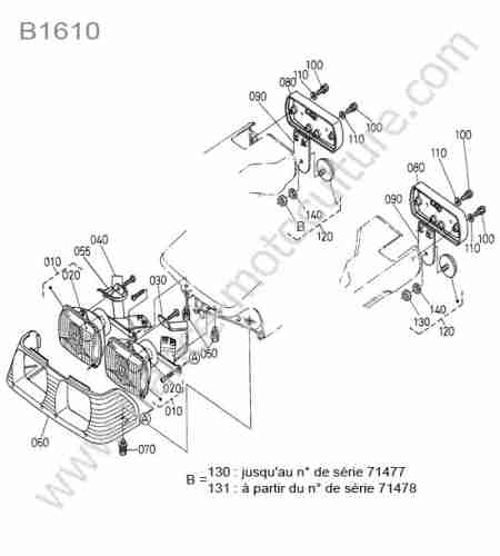KUBOTA - B1610 : Phare