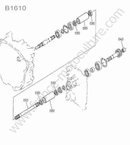 KUBOTA - B1610 : Arbre transmission