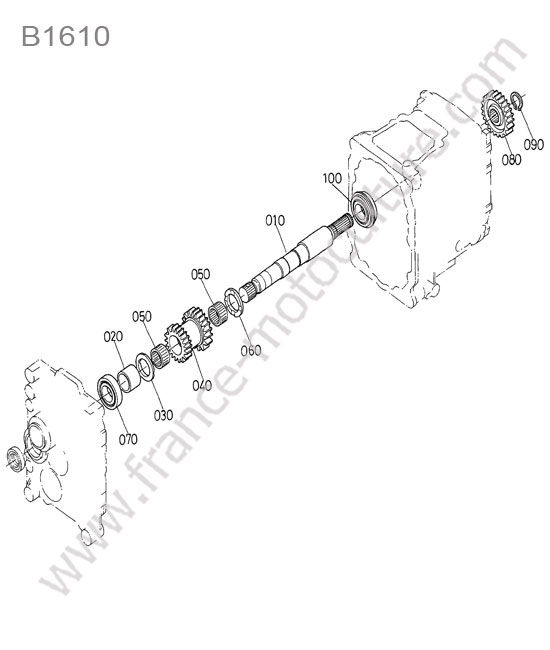 Arbre entrainement avant KUBOTA B1610