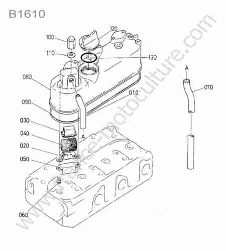 KUBOTA - B1610 : Couvre culasse