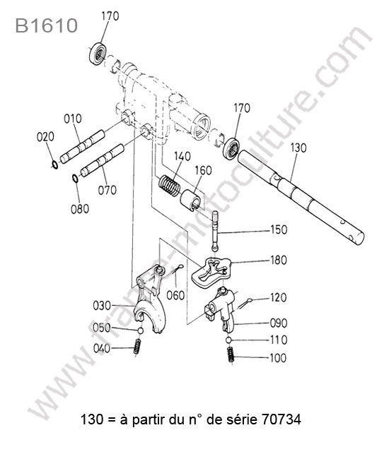 Fourchette vitesse principale KUBOTA B1610