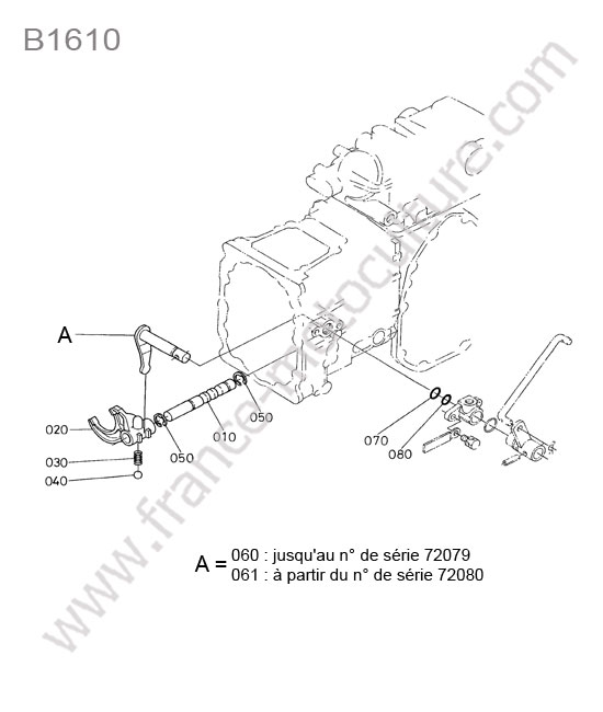 Fourchette prise force KUBOTA B1610