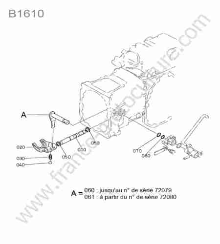 KUBOTA - B1610 : Fourchette prise force
