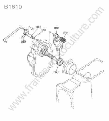 KUBOTA - B1610 : Fourchette blocage differentiel