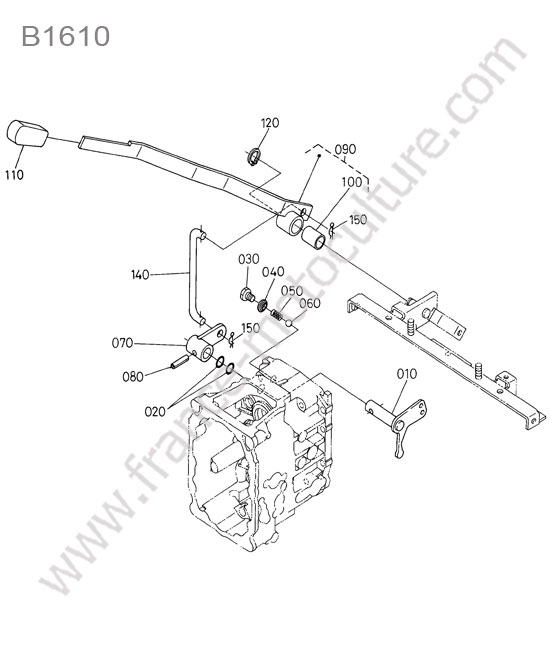 Levier roues av KUBOTA B1610