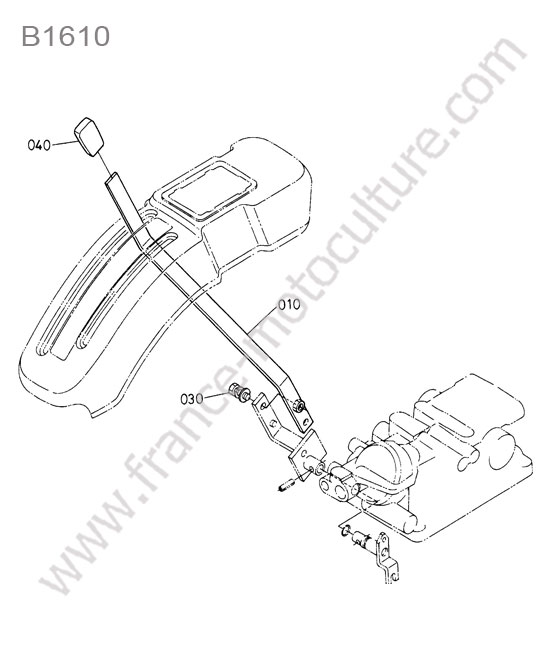 Levier commande hydraulique KUBOTA B1610