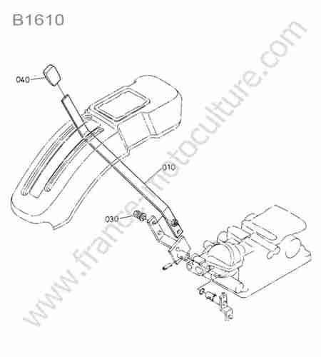 KUBOTA - B1610 : Levier commande hydraulique