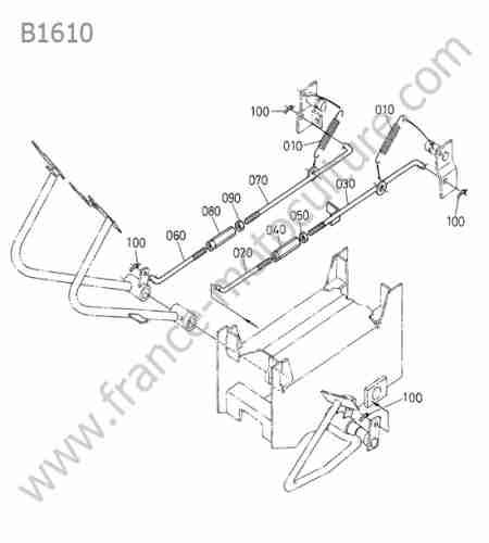 KUBOTA - B1610 : Tige frein