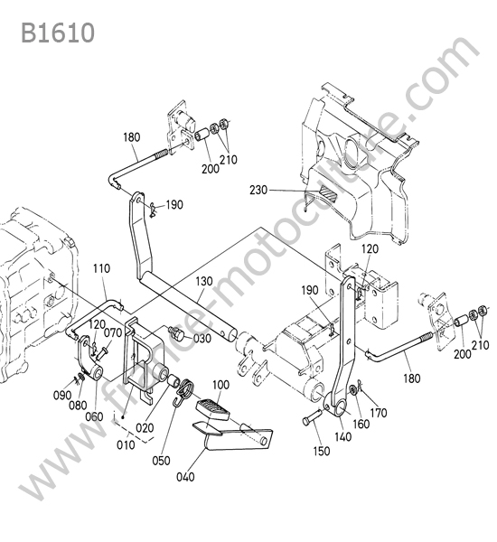Pedale frein secondaire KUBOTA B1610