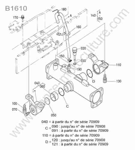 KUBOTA - B1610 : Carter reducteur