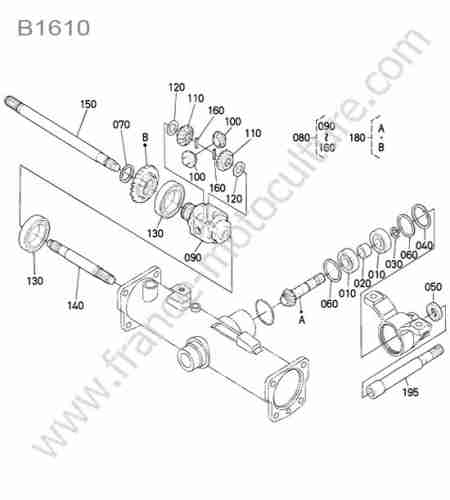 KUBOTA - B1610 : Differentiel avant