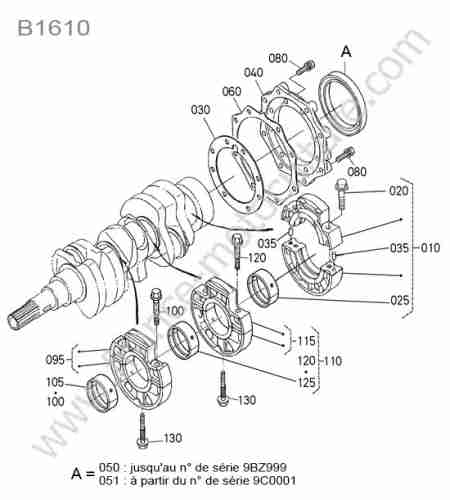 KUBOTA - B1610 : Paliers vilebrequin