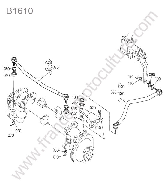 Accouplement direction KUBOTA B1610