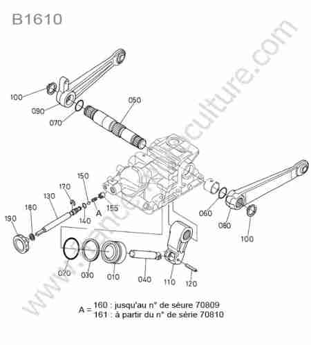 KUBOTA - B1610 : Bras relevage