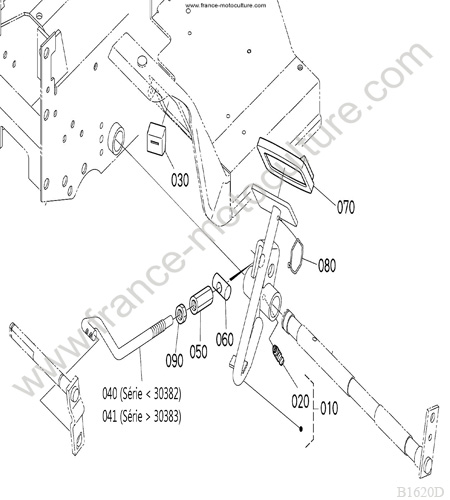Pédale embrayage KUBOTA B1620